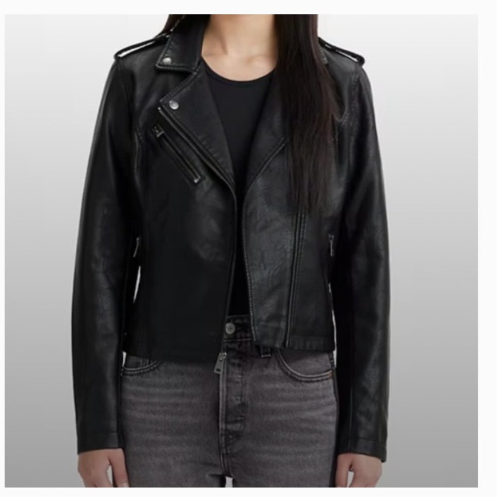 Leather Jacket Black Small